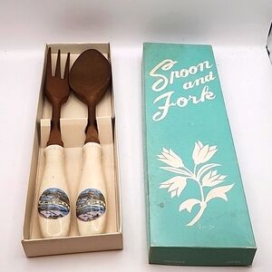 Vintage 1971 Atlantic City Spoon & Fork Souvenir Boxed Set